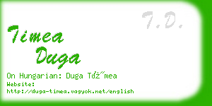 timea duga business card